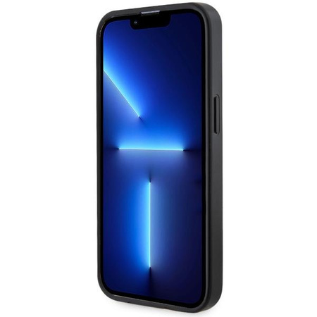 Etui Guess GUHMP13XP4RPSK na iPhone 13 Pro Max - czarne 4G Printed Stripes MagSafe