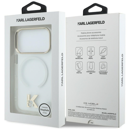 Etui Karl Lagerfeld IML K Head Logo      MagSafe do iPhone 17 Pro Max przezroczysty