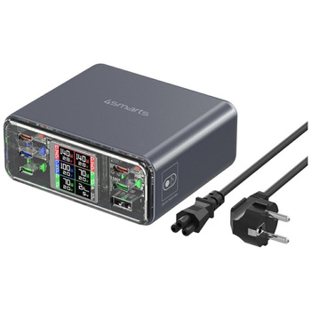 Stacja ładująca 4smarts Desk Charger     Lucid GaN DIY 360W 5xUSB-C 1xUSB-A szary