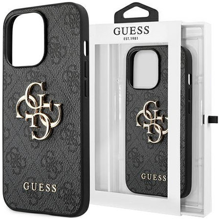 Guess GUHCP13X4GMGGR iPhone 13 Pro Max 6,7" szary/grey hardcase 4G Big Metal Logo