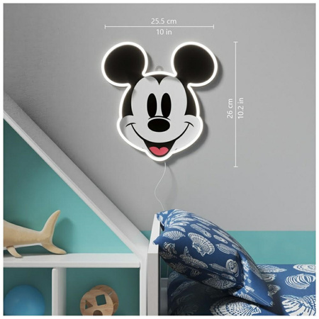 YELLOWPOP LAMPA NEON DISNEY MICKEY PRINTED FACE DO WNĘTRZ Z OŚWIETLENIEM