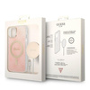 Guess zestaw ładowarka MagSafe + etui do iPhone 14 Plus 6,7" różowe 4G Print (GUBPP14MH4EACSP)