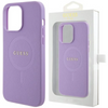 Etui Guess Saffiano MagSafe do iPhone 15 Plus - fioletowe