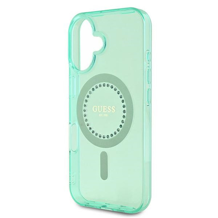 GUESS ETUI HARDCASE DO IPHONE 16 6.1 DO MAGSAFE IML RHINESTONES OCHRONNE