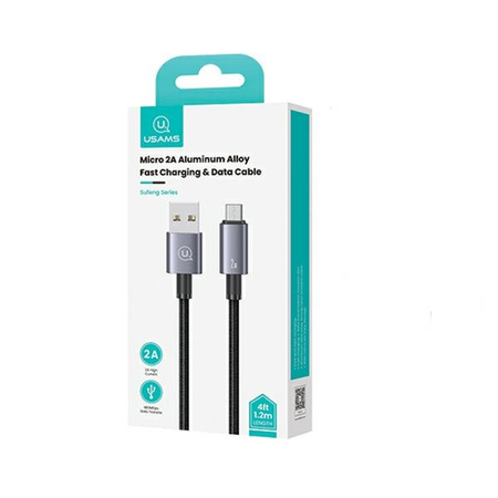USAMS KABEL USB NA MICRO-USB 2A DO TELEFONÓW 1,2M Z SZYBKIM ŁADOWANIEM