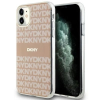 DKNY POKROWIEC DO IPHONE 11 XR IML MONO STRIPE DO MAGSAFE Z RÓŻOWYM LOGO