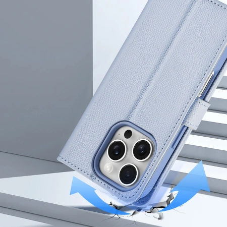 DUX DUCIS ETUI DO IPHONE 16 PRO Z PORTFELEM MAGNETYCZNYM I SKÓRZANĄ OKŁADKĄ