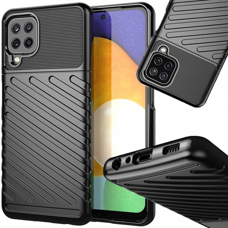 Thunder Case elastyczne pancerne etui pokrowiec Samsung Galaxy A22 4G czarny