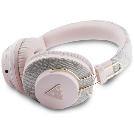 Słuchawki nauszne Guess Triangle Logo    Bluetooth ENC różowy