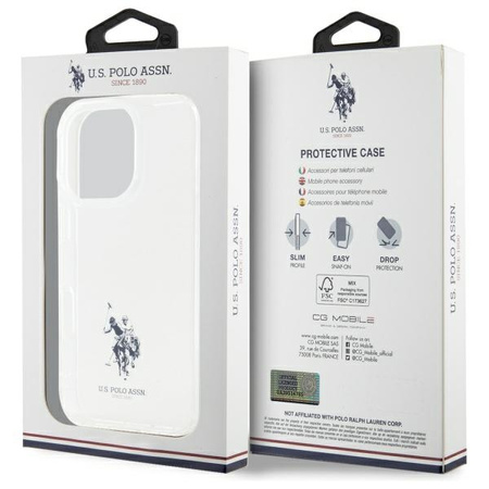 U.S. POLO ASSN. ETUI DO IPHONE 15 PRO MAX 6.7 TRANSPARENTNE Z LOGO KONIA