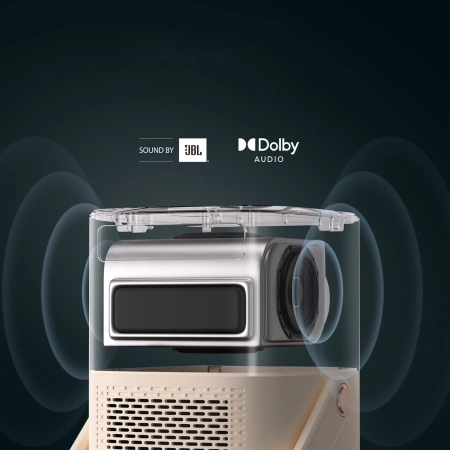 Projektor multimedialny Yaber T2 Plus LCD FullHD 1080p z głośnikami JBL - beżowy