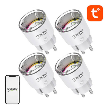 GOSUND GNIAZDO INTELIGENTNE WIFI EP2 DO SMART HOME Z PLANOWANIEM 4 SZT. 10A
