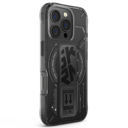 Skinarma etui Helio iPhone 16 Pro 6.3   Magnetic Charging + Grip Stand czarny/black