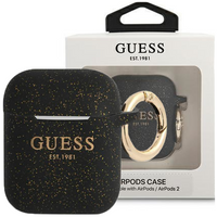 Guess GUA2SGGEK AirPods cover czarny/black Silicone Glitter
