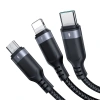 Kabel 3-w-1 Joyroom Multi-Use Series S-1T3018A18 Lightning USB-C micro USB 1.2m - czarny