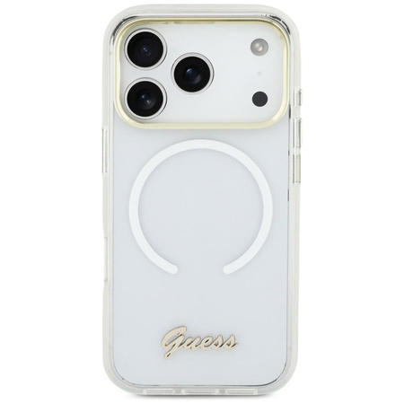 Etui Guess IML Gradient Script Metal     MagSafe do iPhone Air biały
