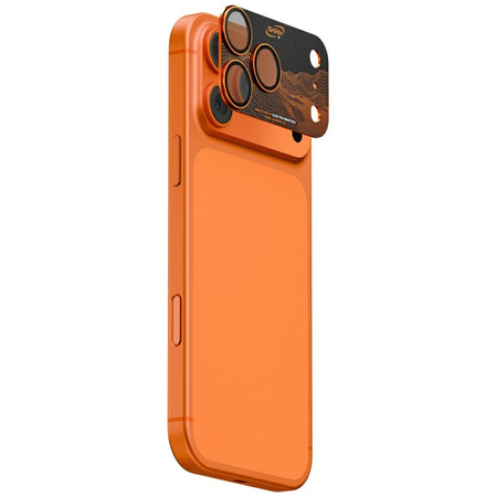 Szkło na obiektyw aparatu Skinarma Sonix Full Aluminium do iPhone 17 Pro pomarańczowy