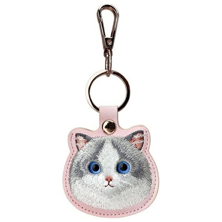 Nimmy Zestaw 3w1 torebka na telefon +    portfel + etui na lokalizator różowy/pink Big Eyed Pet 2.0 Cat