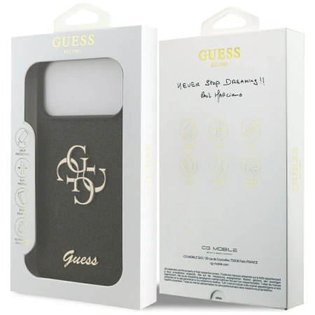 GUESS ETUI FIXED GLITTER BIG 4G DO IPHONE 17 PRO MAX CASE DESIGNERSKI