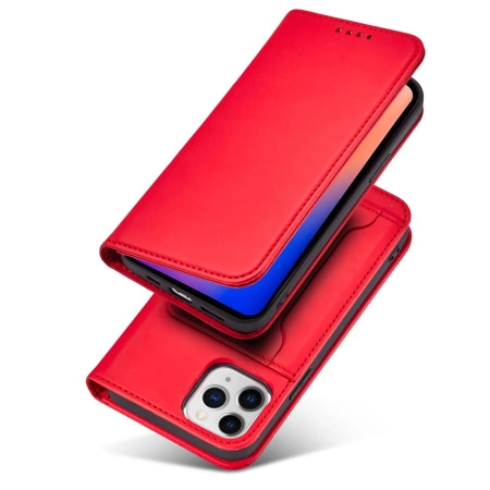 HURTEL MAGNETYCZNE ETUI POKROWIEC DO IPHONE 12 PRO MAX NA KARTY Z PODSTAWKĄ