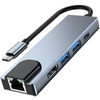TECH-PROTECT V3-HUB ADAPTER 5IN1 DO LAPTOPA USB-C 4K HDMI Z PORTEM ETHERNET