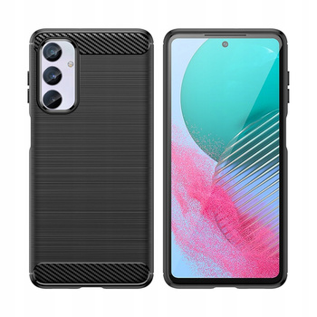 Elastyczne etui wzór karbon do Samsung Galaxy M54 Carbon Case - czarne