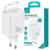 USAMS ŁADOWARKA SIECIOWA ZWIJANY KABEL USB-C DO TELEFONÓW IPHONE 30W PD QC