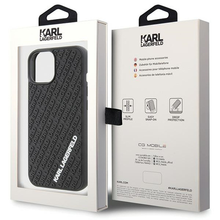 KARL LAGERFELD ETUI HARDCASE DO IPHONE 15 14 13 6.1 3D RUBBER MULTI LOGO
