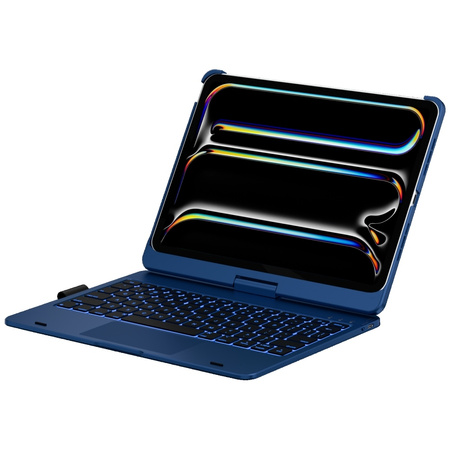 Etui Typecase Flexbook Touch z klawiaturą do iPad Pro 11" 2024/2025 ciemny niebieski