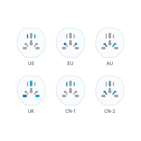 TECH-PROTECT ADAPTER PRZEJŚCIÓWKA DO EU USA UK 2 PORTY USB ŁADOWARKA SZYBKA