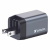 VERBATIM ŁADOWARKA GAN 35W USB-C DO IPHONE 13 14 15 Z PRZEJŚCIÓWKĄ EU UK US