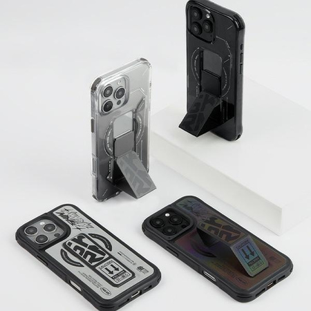 Skinarma etui Helio iPhone 16 Pro 6.3   Magnetic Charging + Grip Stand titanium