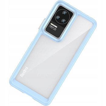 Outer Space Case etui Xiaomi Poco F4 5G pokrowiec z elastyczną ramką niebieskie