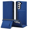 Magnet Card Case etui do Samsung Galaxy S22+ (S22 Plus) pokrowiec portfel na karty kartę podstawka niebieski