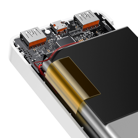 Baseus Bipow powerbank z szybkim ładowaniem 30000mAh 20W biały (Overseas Edition) + kabel USB-A - Micro USB 0.25m biały (PPBD050402)