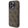 Zestaw Guess GUBPM5P15L4GEMGW iPhone15 Pro 6.1 hardcase + Powerbank 5000mAh MagSafe brązowy/brown 4G Metal Logo