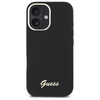 Guess GUHCP16SSMBSLK iPhone 16 6.1"      czarny/black hardcase Silicone Script Metal Logo & Frame