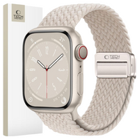TECH-PROTECT NYLONMAG APPLE WATCH 6 / 7 / 8 / 9 / 10 / SE (40 / 41 / 42 MM) NATURAL TITANIUM