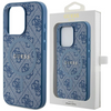 Etui Guess 4G Collection Leather Metal Logo MagSafe na iPhone 14 Pro - niebieskie