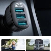 Ładowarka samochodowa Joyroom JR-CCD03 3.4A z wyświetlaczem 3x USB-A - czarna
