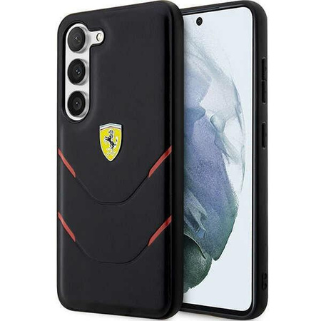 Etui Ferrari FEHCS23MPBAK S23+ S916 - czarne Hot Stamp Lines