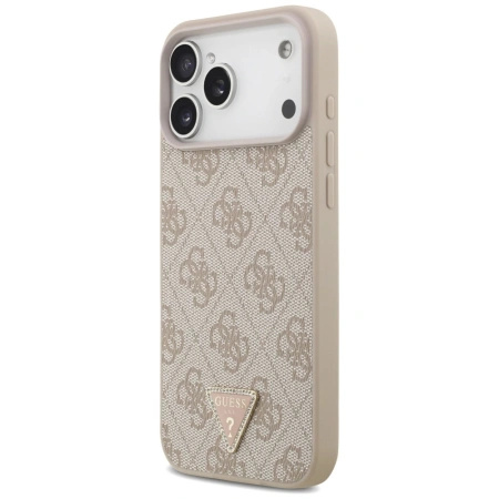 GUESS ETUI LEATHER 4G TRIANGLE STRASS DO MAGSAFE IPHONE 17 PRO MAX