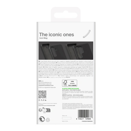 Etui silikonowe Puro Icon Mag z MagSafe do Samsung Galaxy S25 - czarne