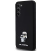 Etui Karl Lagerfeld Silicone Karl&Choupette Metal Pin na Samsung Galaxy S23+ - czarne