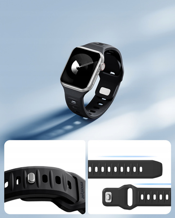 INNOSTYLE PASEK DO ZEGARKA SMARTWATCH 42 44 45 46 49 MM SILIKONOWY CZARNY