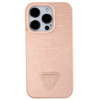GUESS ETUI HARDCASE DO IPHONE 15 PRO 6.1 CROCO TRIANGLE METAL LOGO RÓŻOWE