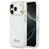 Etui Guess IML Script Metal MagSafe do   iPhone 17 Pro Max przezroczysty