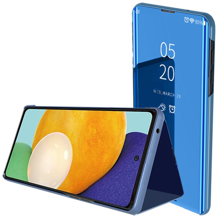 Clear View Case etui do Samsung Galaxy A24 4G pokrowiec z klapką niebieskie