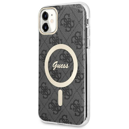 Etui Guess GUHMN61H4STK na iPhone 11 - czarne 4G MagSafe