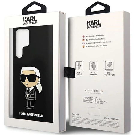 Etui Karl Lagerfeld Silicone Ikonik na Samsung Galaxy S24 Ultra - czarne